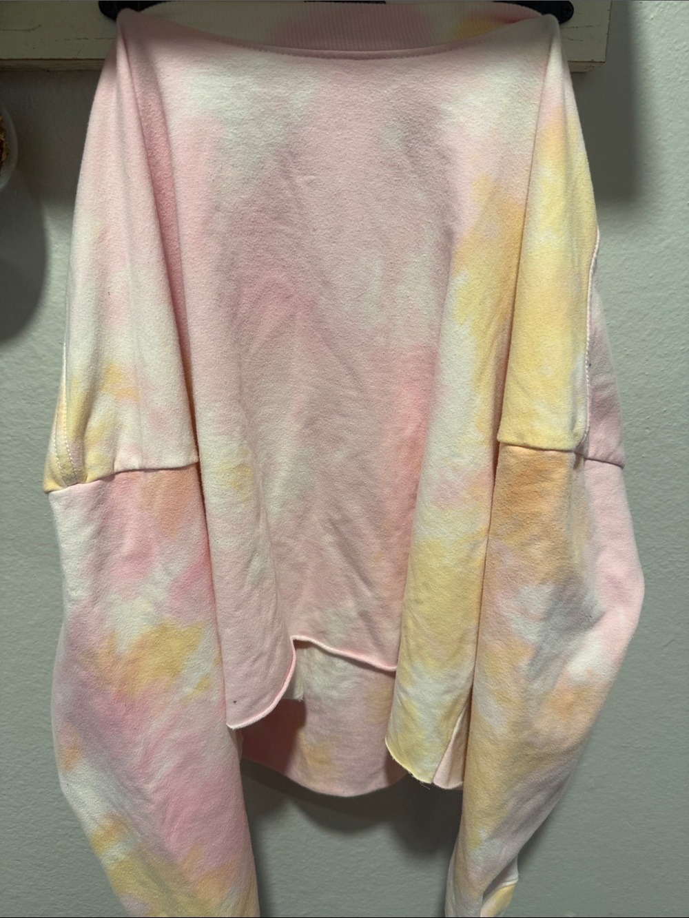 Wildfox Pastel Tie-Dye Sweatshirt - Pink, Yellow, Cream